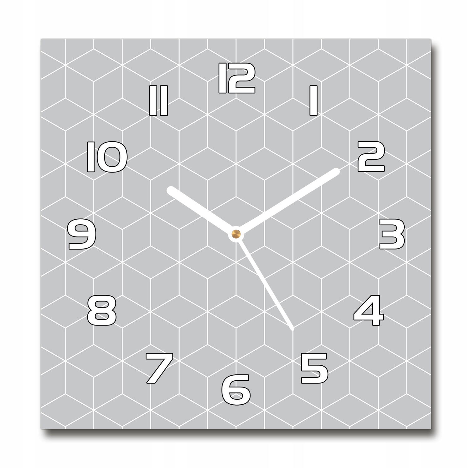 

Zegar szklany na ścianę Geometryczne tło 30x30 cm