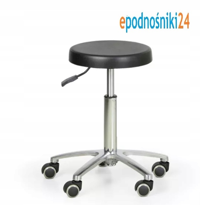 Stolička, stolička, dílenská, kolečka, otočná, ergonomická, černá Softi