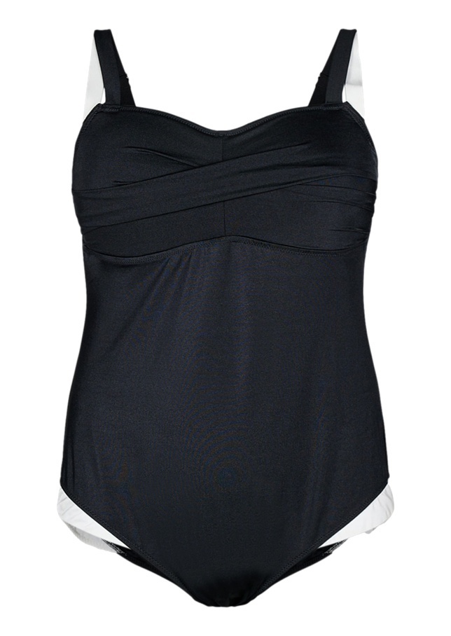 Plus Size Zizzi Krásné Černé Plavky S Detaily 793A 46