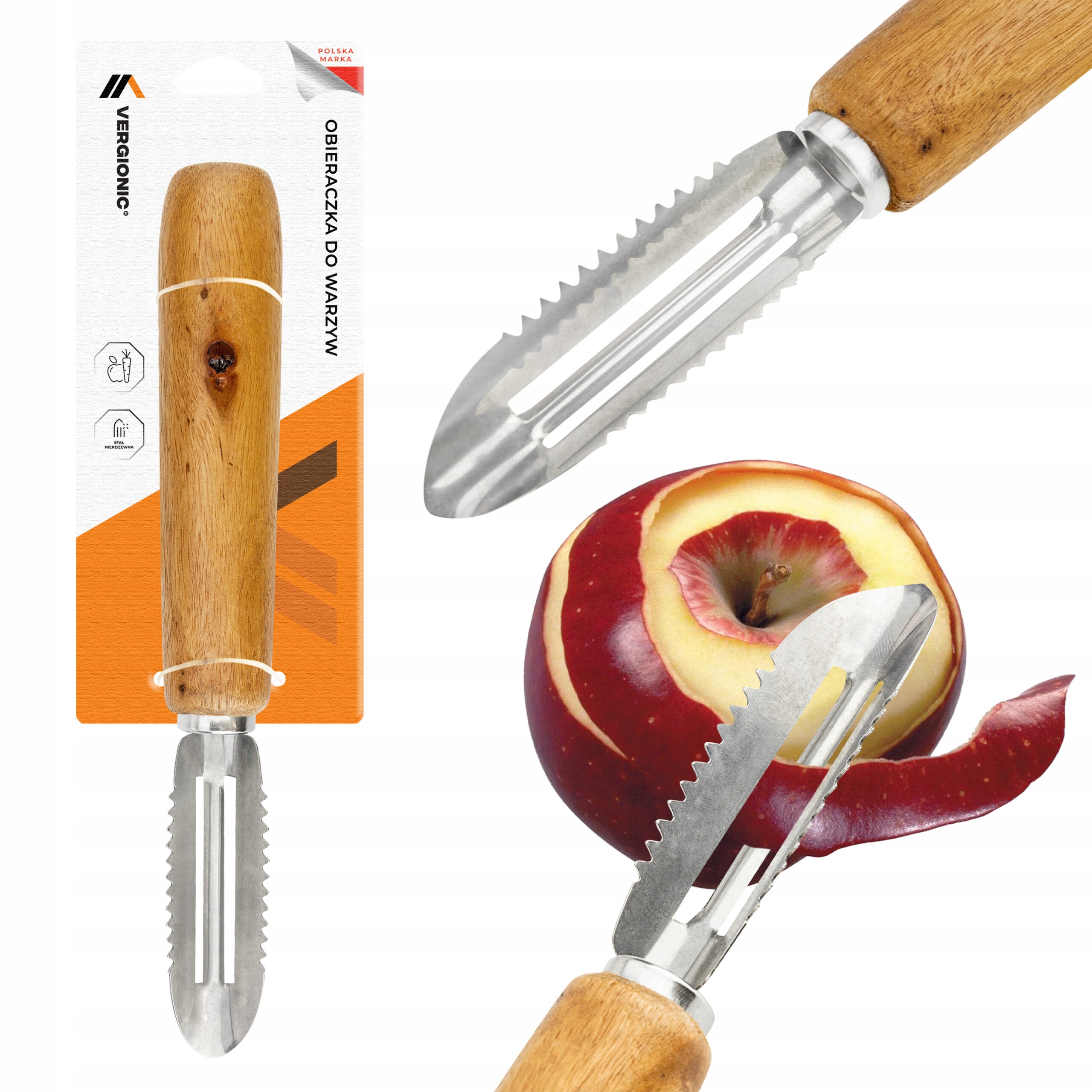 

Drewniana obieraczka skrobaczka do warzyw