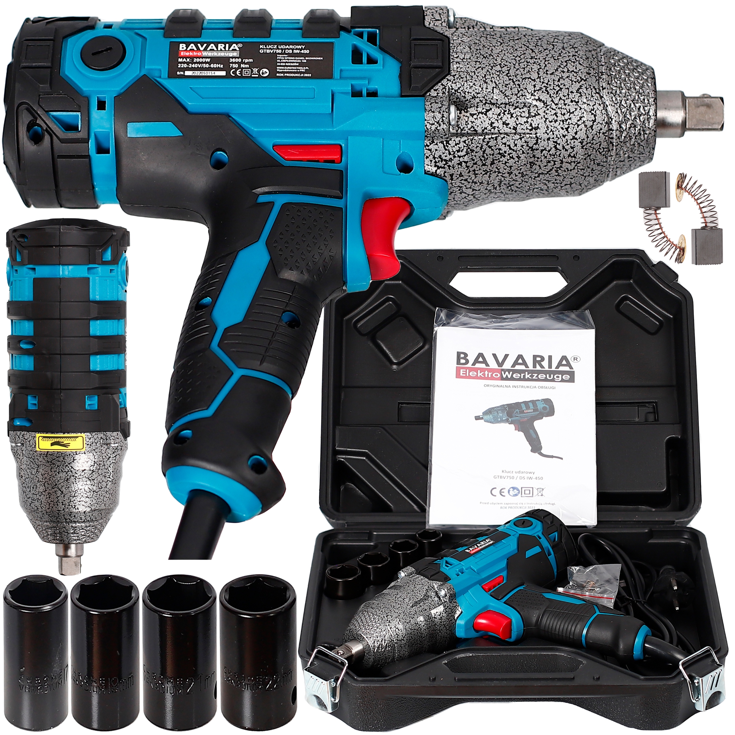 Elektrický Rázový Utahovák 1/2 750 Nm Kufr