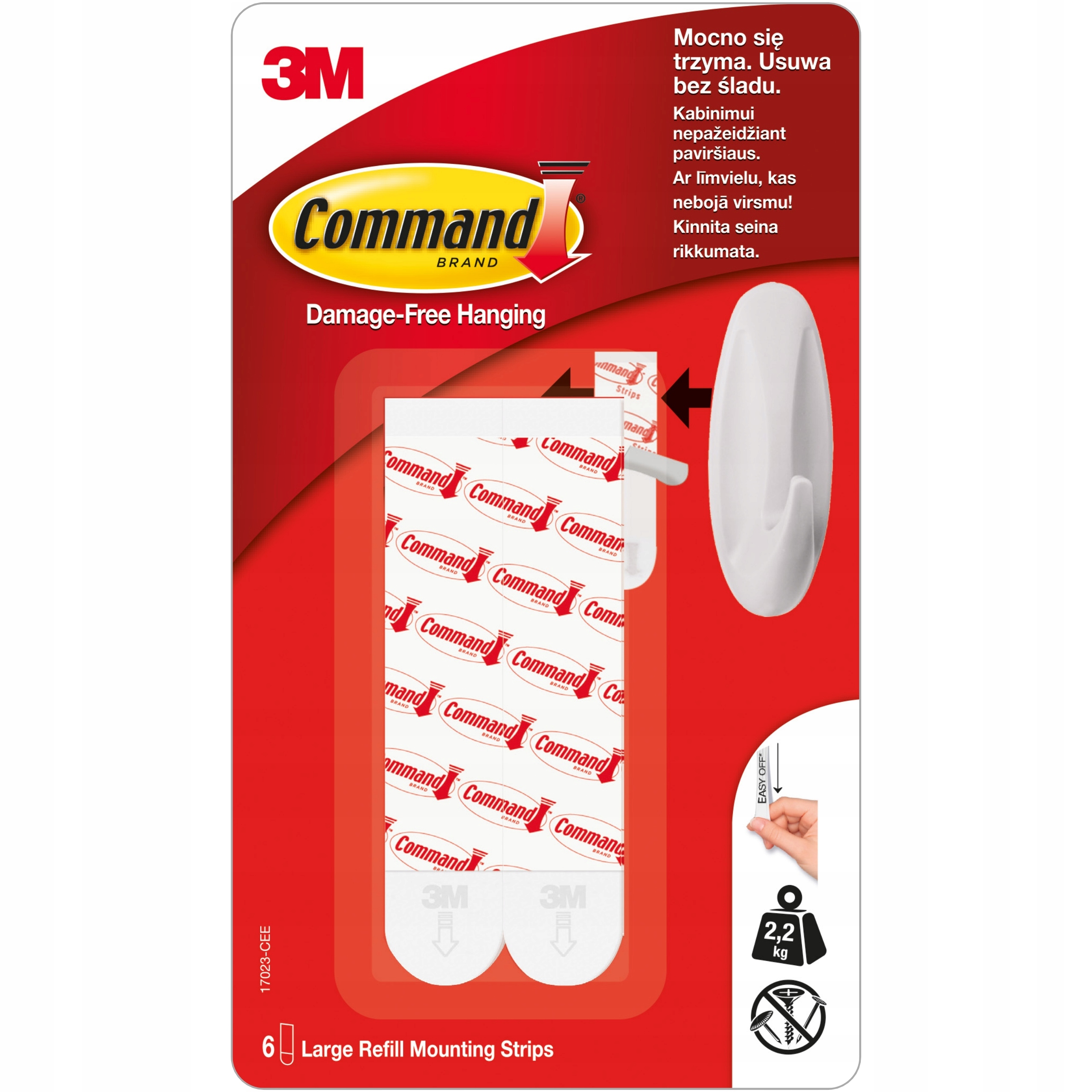 COMMAND 3M PASKI MOCUJĄCE DUŻE 6SZT 17023