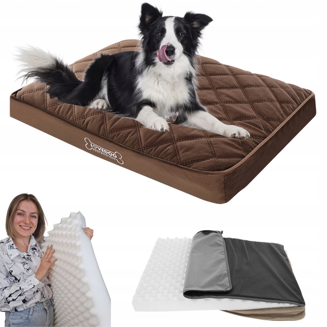 Legowisko Ortopedyczne Materac dla psa Pik L 90x60 Mata Duże Miękkie Łóżko