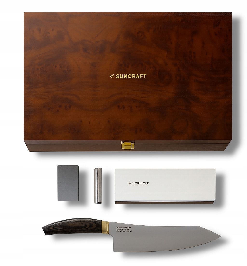 Sada Suncraft Elegantný nôž Gyuto 200 príslušenstvo