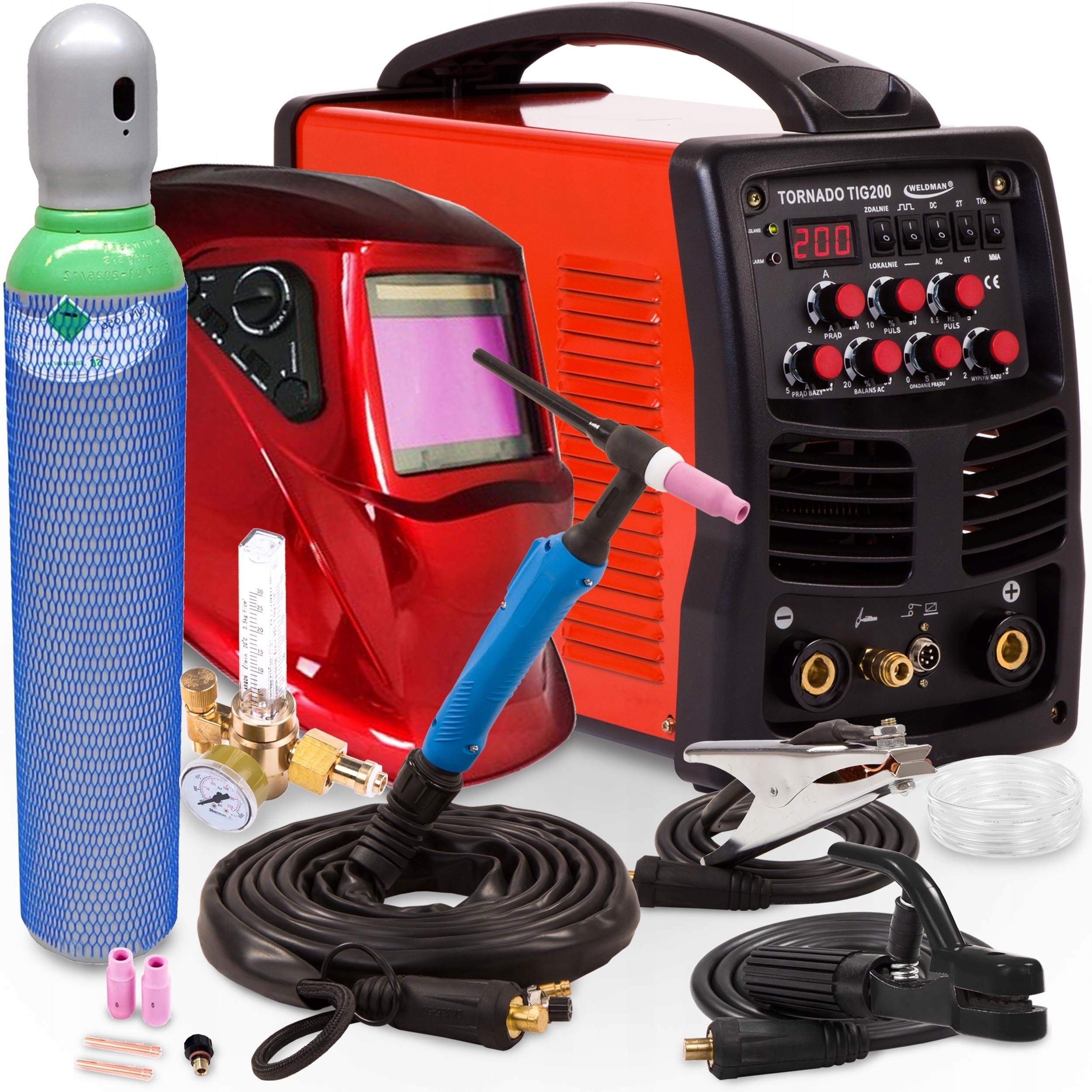 Invertorová Svářečka Weldman Tornádo 200 Tig Ac DC Mma Puls 200A 230V Alu