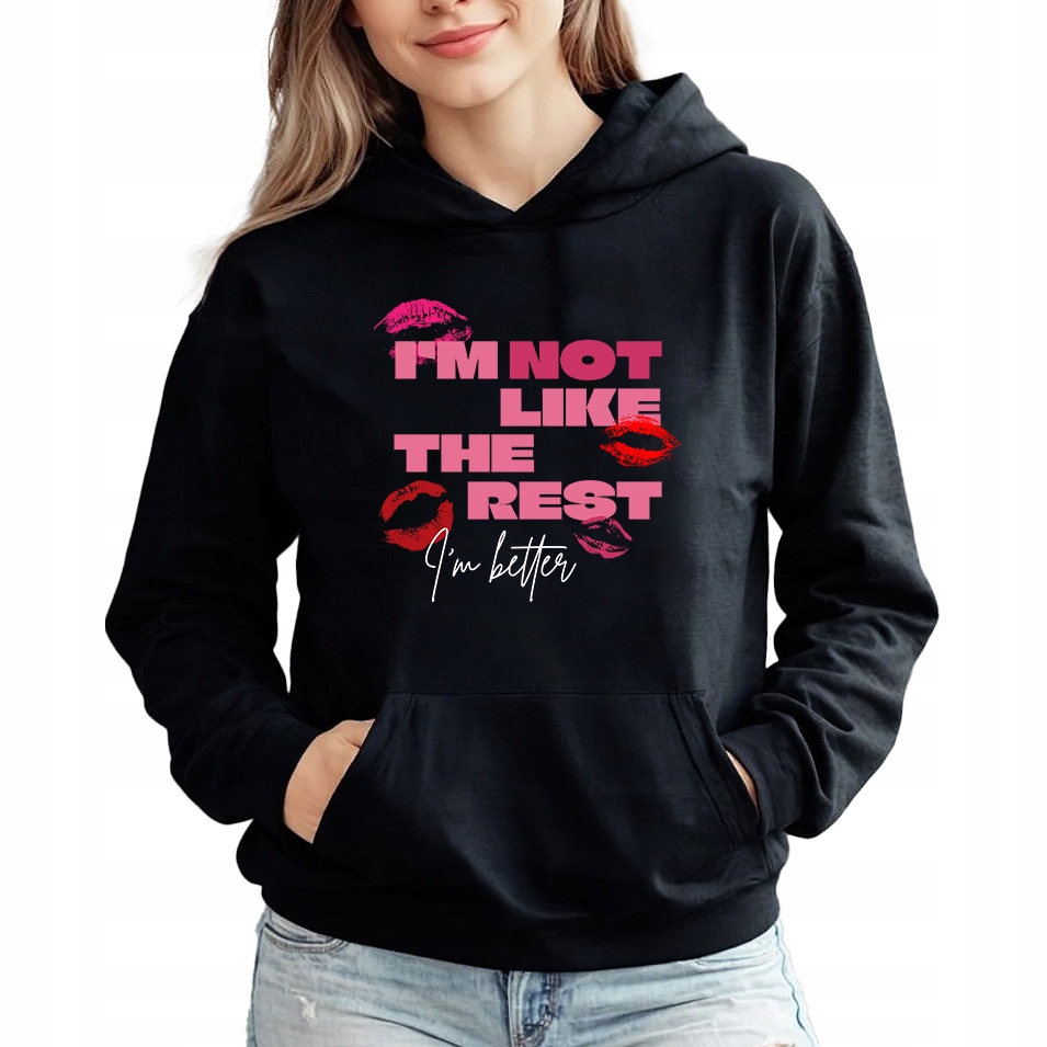 Nejsem jako ostatní Slay Trend Style s kapucí Mikina Vel M