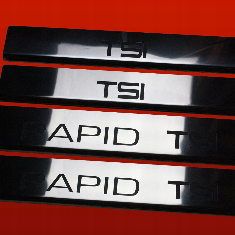 SKODA RAPID RAPID TSI Nakładki połysk ze stali nierdzewnej 304 Wykończenie