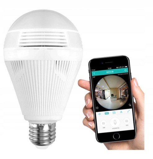 Kamera IP WiFi 360 monitoring w LED audio