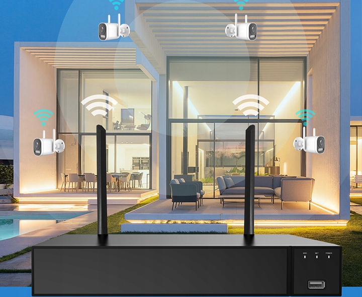 ZESTAW KAMER WIFI 5MPx MONITORING DOMU FIRMY IP66 BLOW Model BL-W5K28BWP