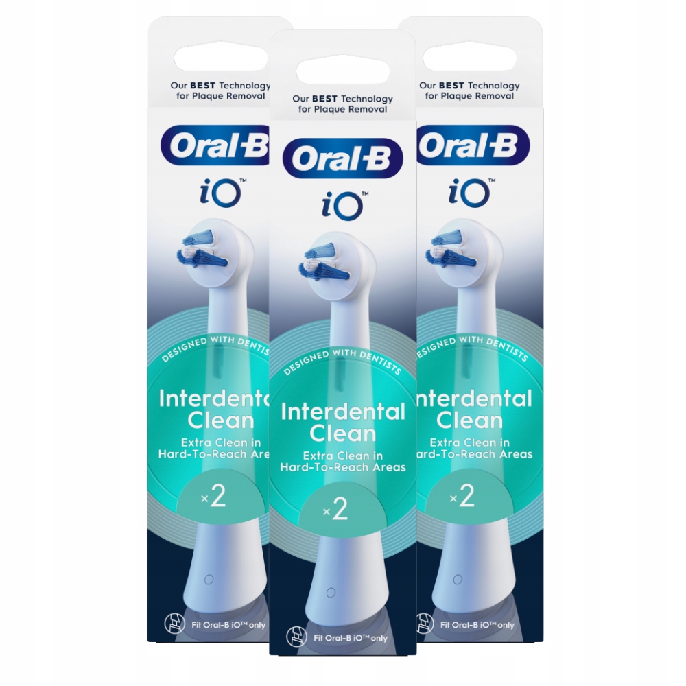 3x Oral-B iO Interdental Clean Oryginalne końcówki szczoteczek do aparatów
