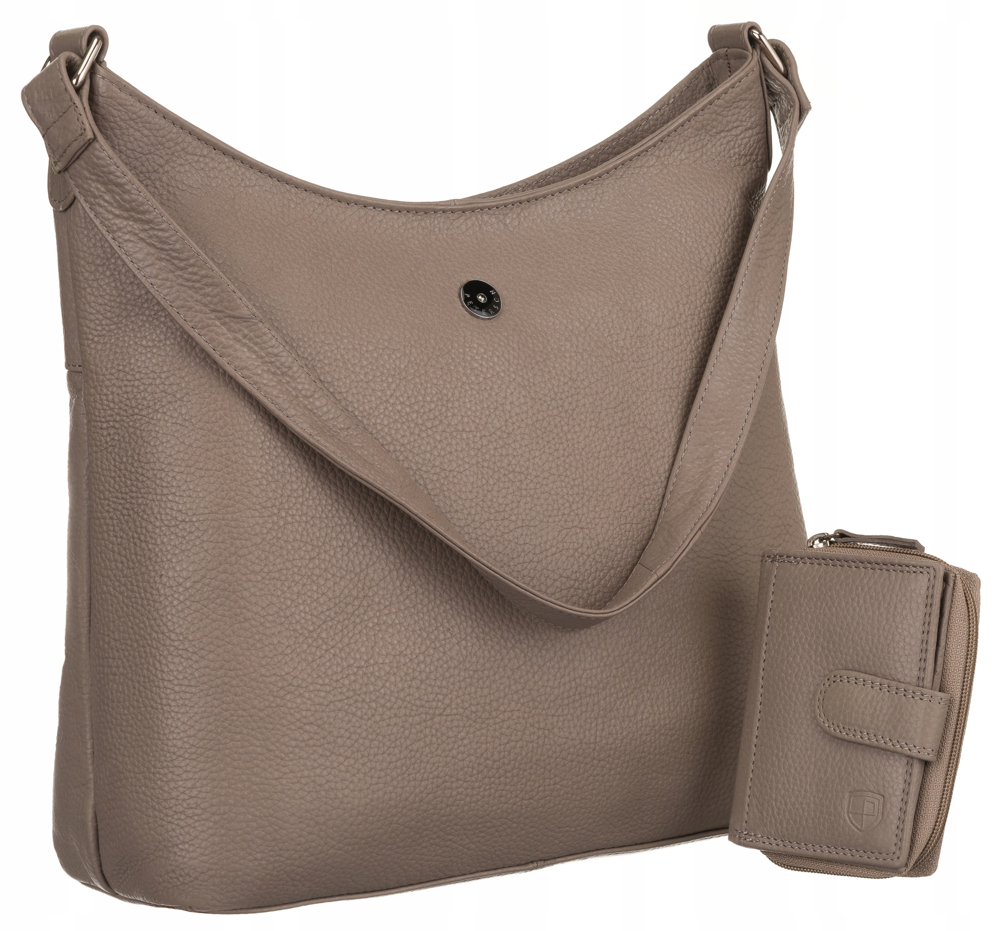 Peterson Zestaw skórzana torebka damska listonoszka portfel skóra Rfid