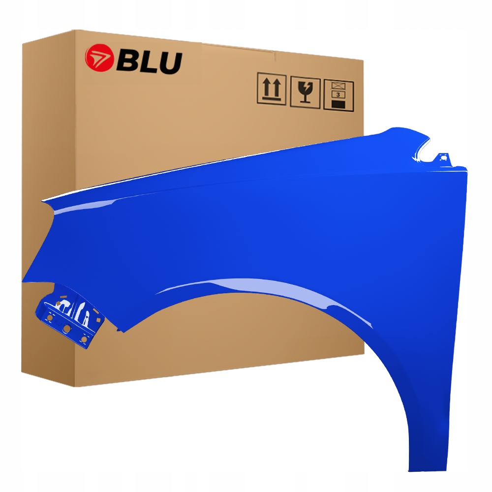 Blu Blatník Vw Polo 9N3 IV 4 LA5F levý modrý 05-09 přední výtah