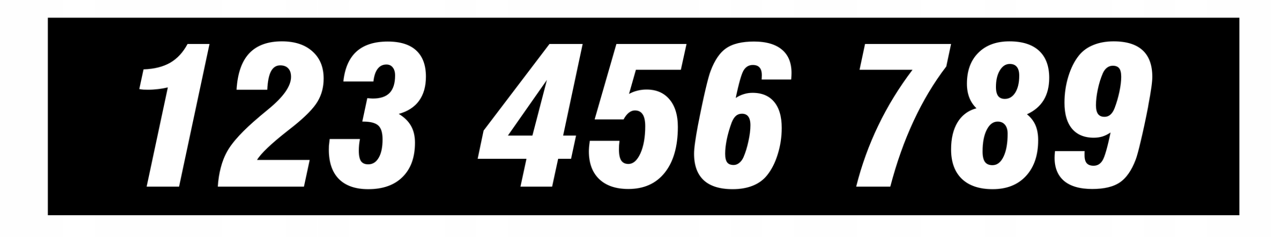 

Naklejka na samochód Numer Telefonu z tłem 30x5cm