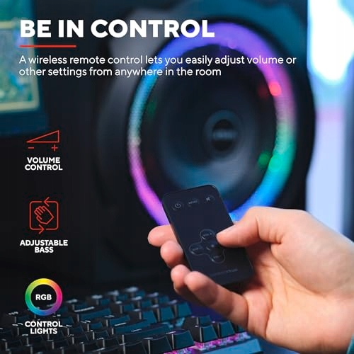 TRUST GAMING GXT 629 Tytan 2.1 Speakers with RGB LED Subwoofer 120W — miniatura 6