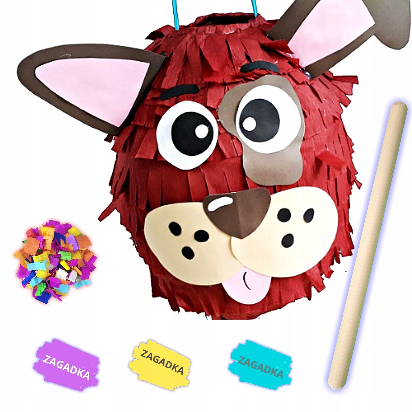 PINIATA PIES DUŻA NA URODZINY PINATA PIESEK