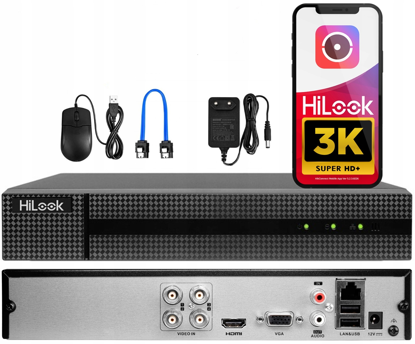 DVR-204Q-M1 HiLook od Hikvision rekordér až 5Mpx pro Ahd Tvi CVI kamery