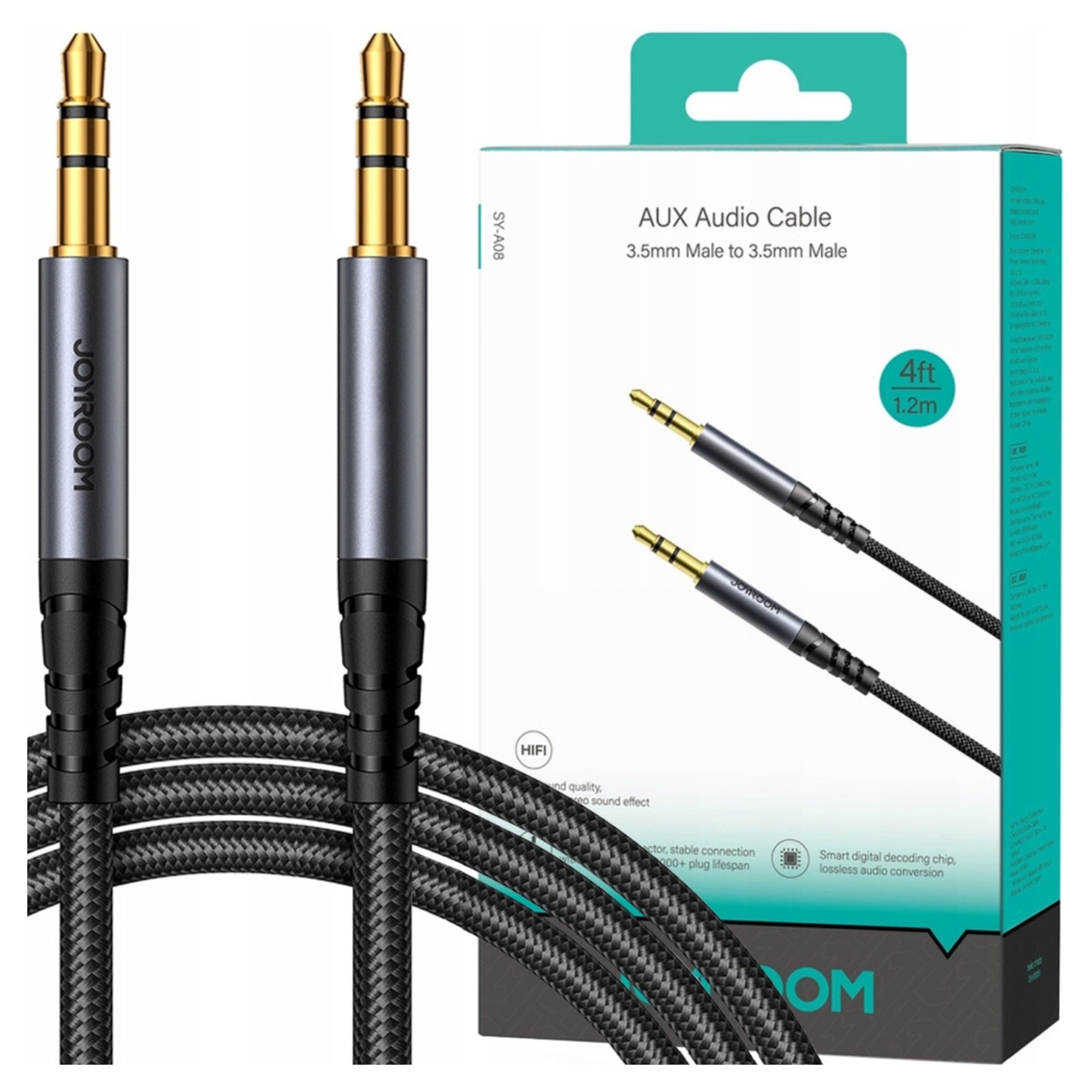 Joyroom Kabel Aux 3.5MM Mini Jack 1.2M Opowietni Do Telefonów Z Głośnikami