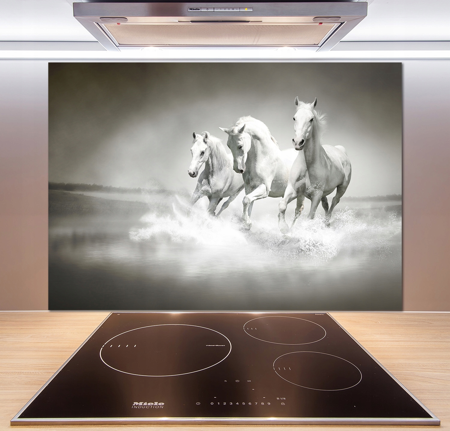 

Panel dekor szkło Białe konie 100x70 cm + Klej