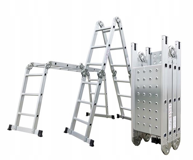 Drabina aluminiowa G21 GA-SZ-4x3-3,7M wielofunkcyjna podłoga