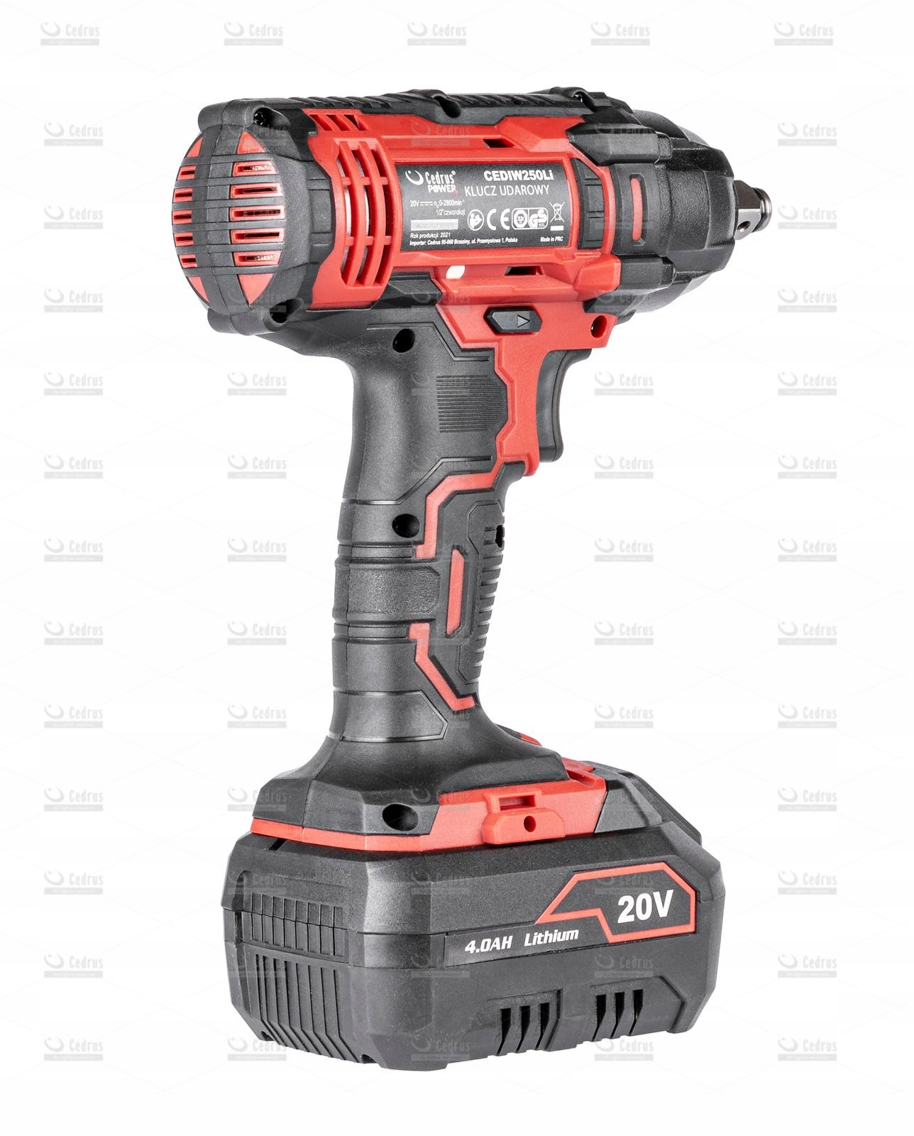Klucz udarowy Cedrus Power+ IW250Li 250 Nm Pojemność akumulatora 0 Ah