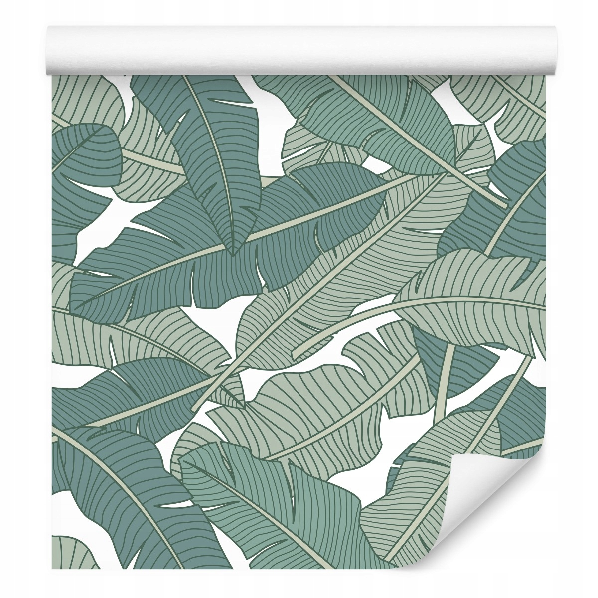 Tapeta do obývacího pokoje, minimalistické Tropické listy