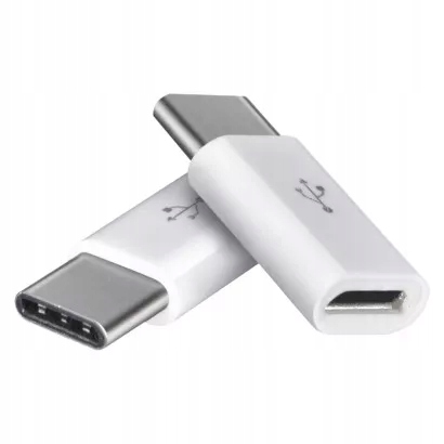 

Adapter micro Usb 2.0, gniazdo B wtyk C, biały,