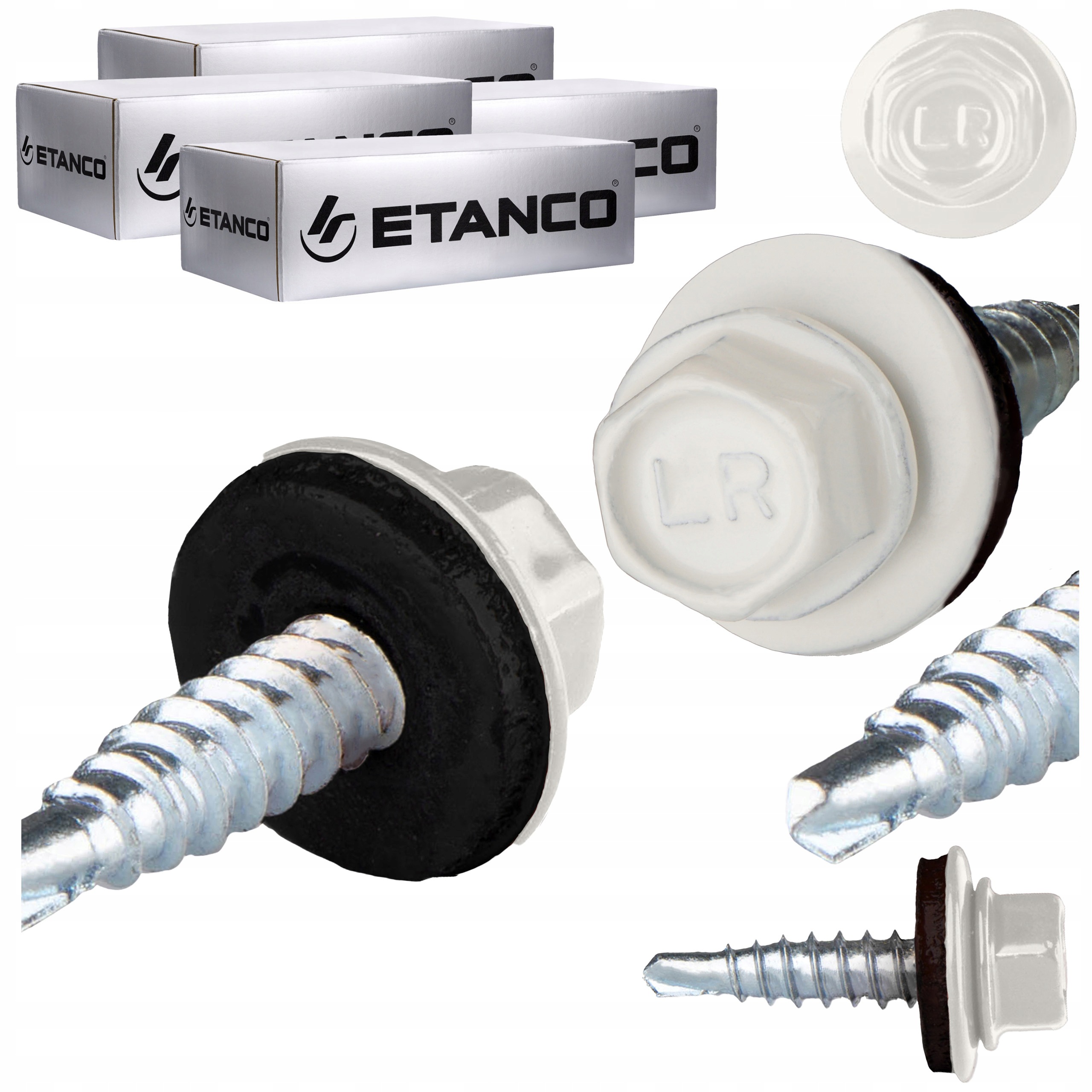 Farmářské vruty 4,8x20 mm Ral 9010 1000 ks do plechu sešívačka Etanco GTO2