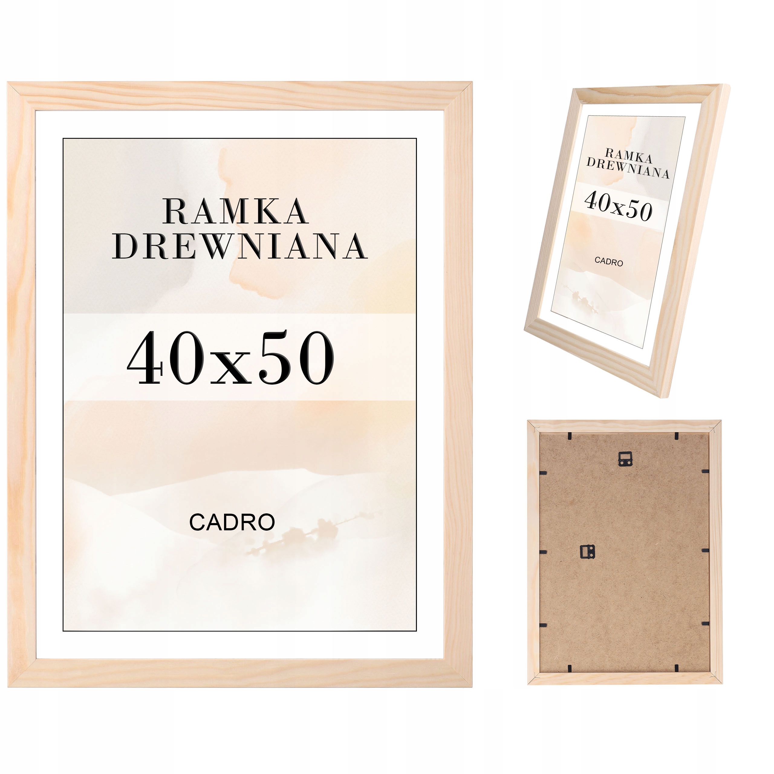 

Ramka 40x50 ramki na zdjęcia drewniana sosnowa