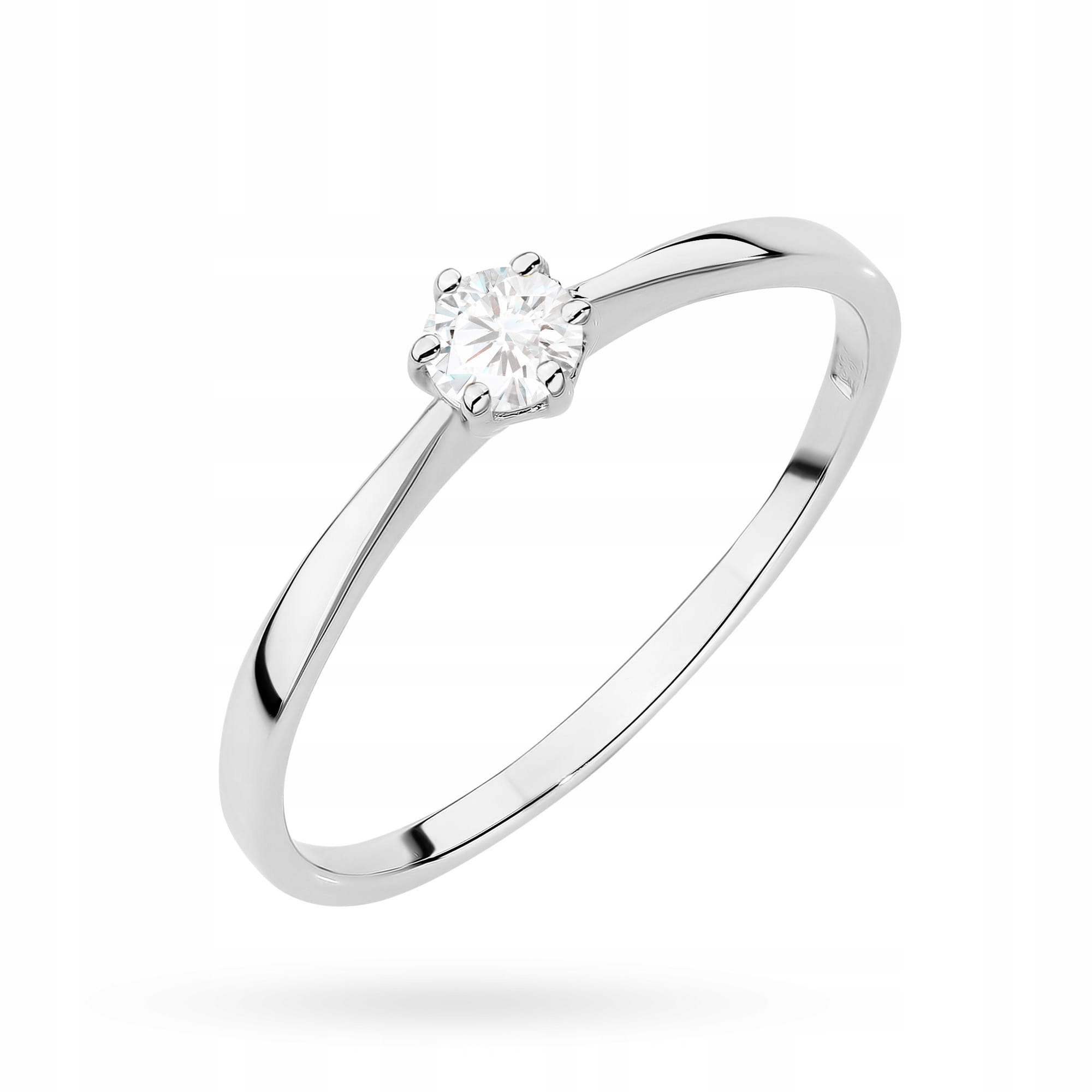 Klasický Zlatý Prstýnek pr. 585 14k s laboratorním diamantem 0,15ct