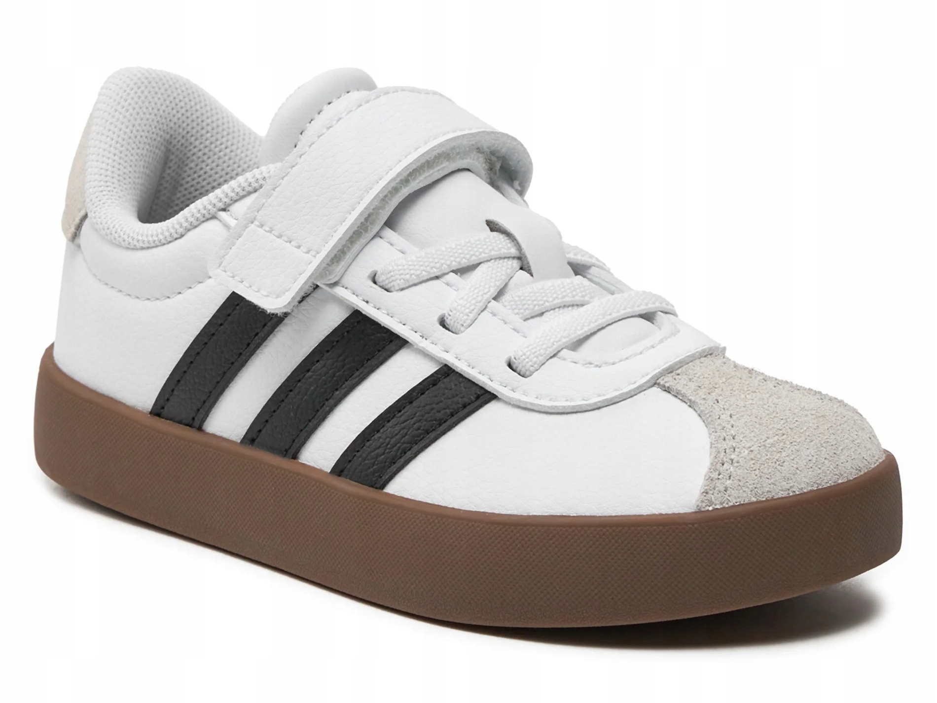 Buty dziecięce Adidas VL Court ID9155 białe sportowe modne na rzepę 33,5