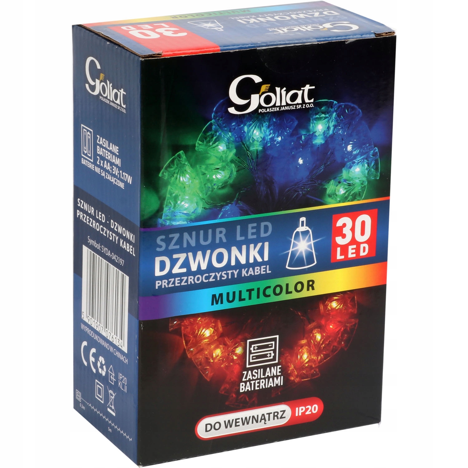 

Lampki Choinkowe 30LED Dzwonki Na Baterie