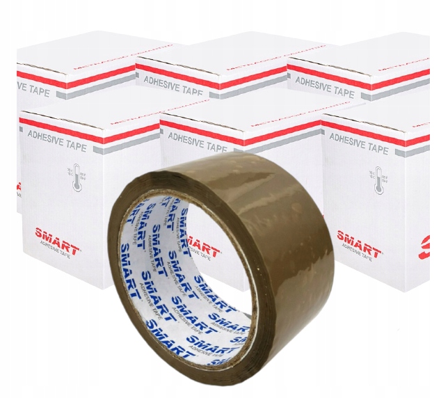 TAŚMA PAKOWA 48/50y klejąca SMART BRĄZOWA 216szt