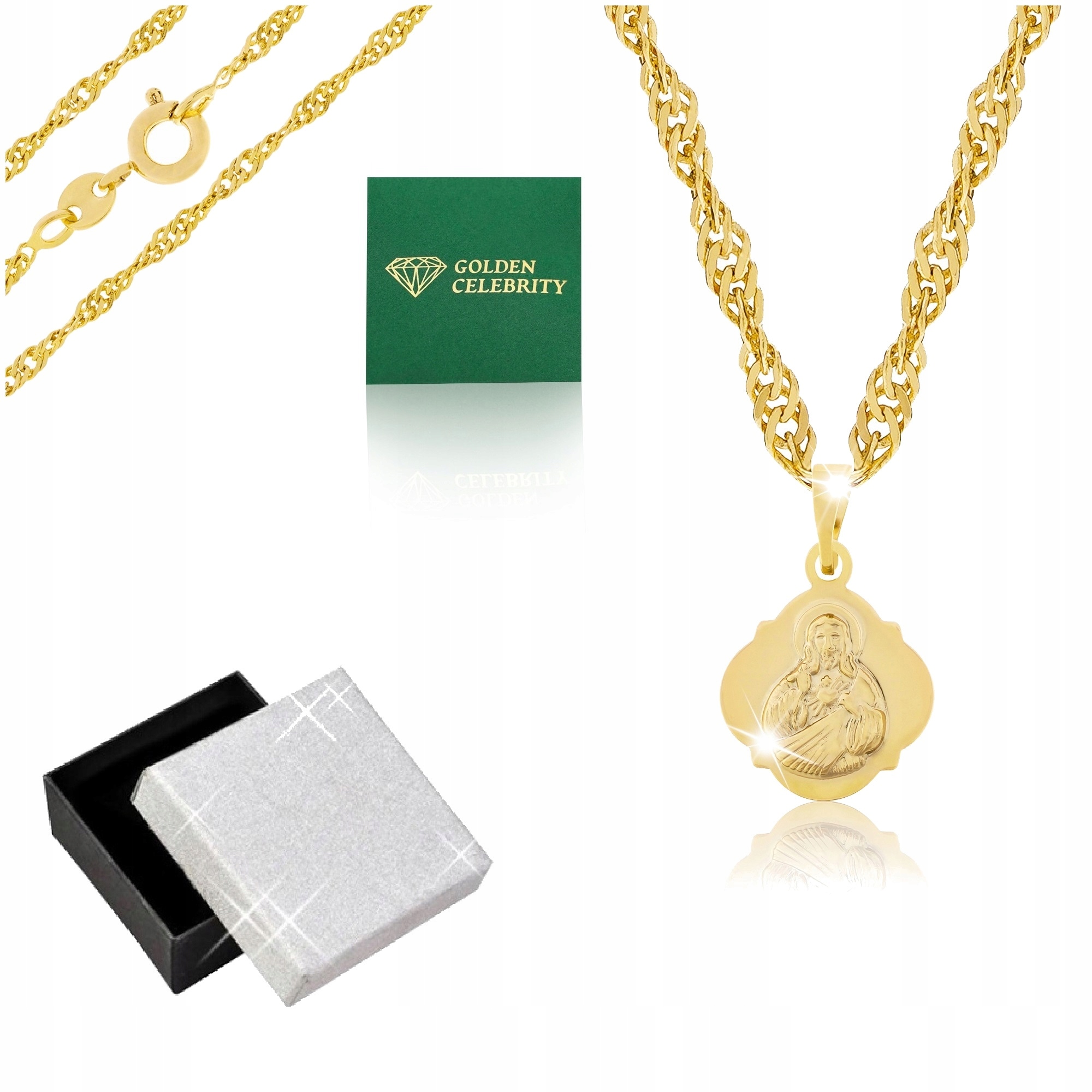 Zlatý Řetízek Přívěsek Medailon 18K Dárek