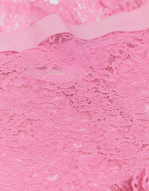 TUTTI ROUGE RÓŻOWE KORONKOWE BODY (44) Kolor różowy