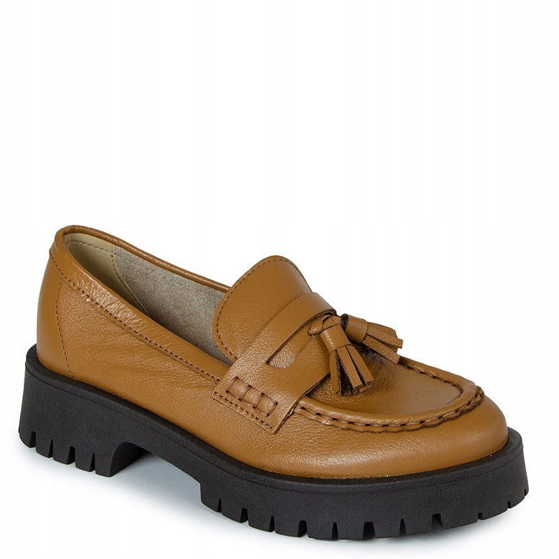 Chebello 2821/SB Hnědé Kožené Mokasíny 36