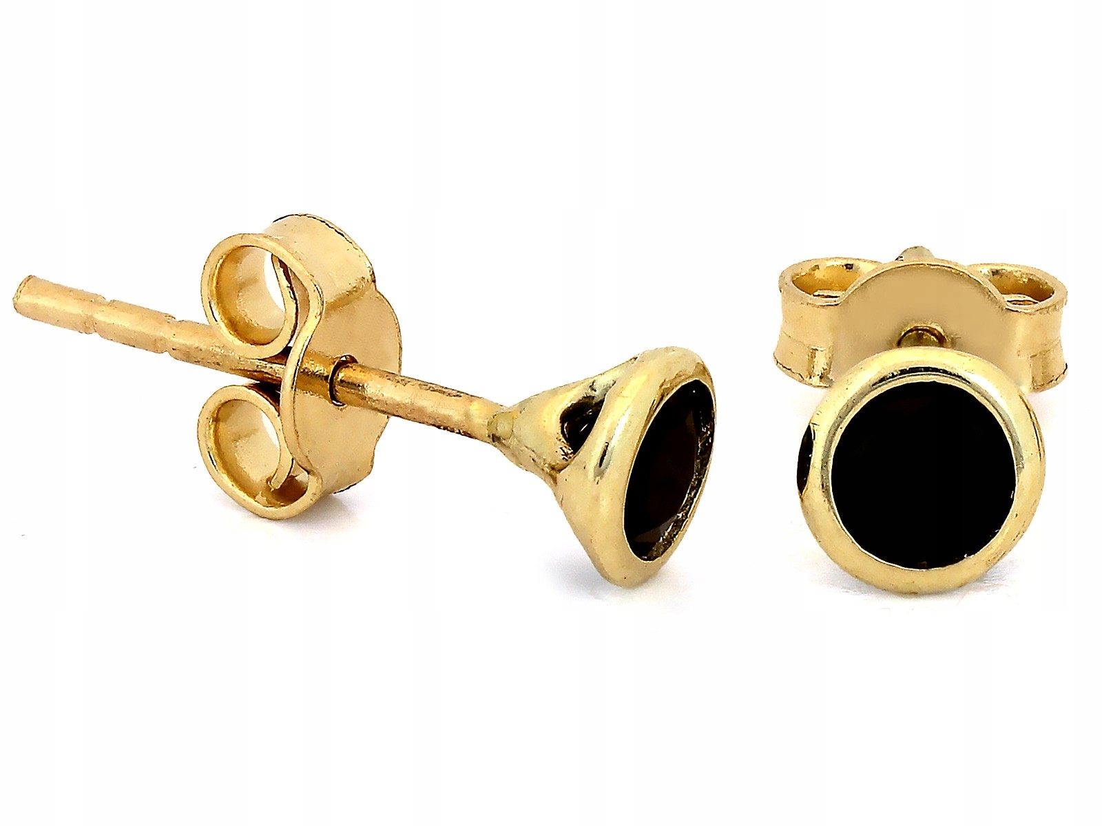 Dámské náušnice ze zlata 585 s černými zirkony jsou módní jako dárek