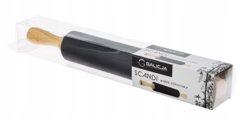 WAŁEK DO CIAST SCANDI SILIKON+DREWNO CZARNY