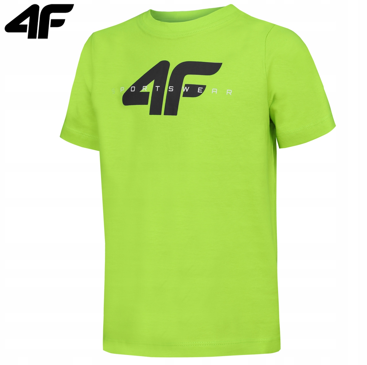 KOSZULKA CHŁOPIĘCA 4F DZIECIĘCA T-SHIRT M1113 BAWEŁNIANA BASIC SPORTOWA 134 Odcień limonkowy