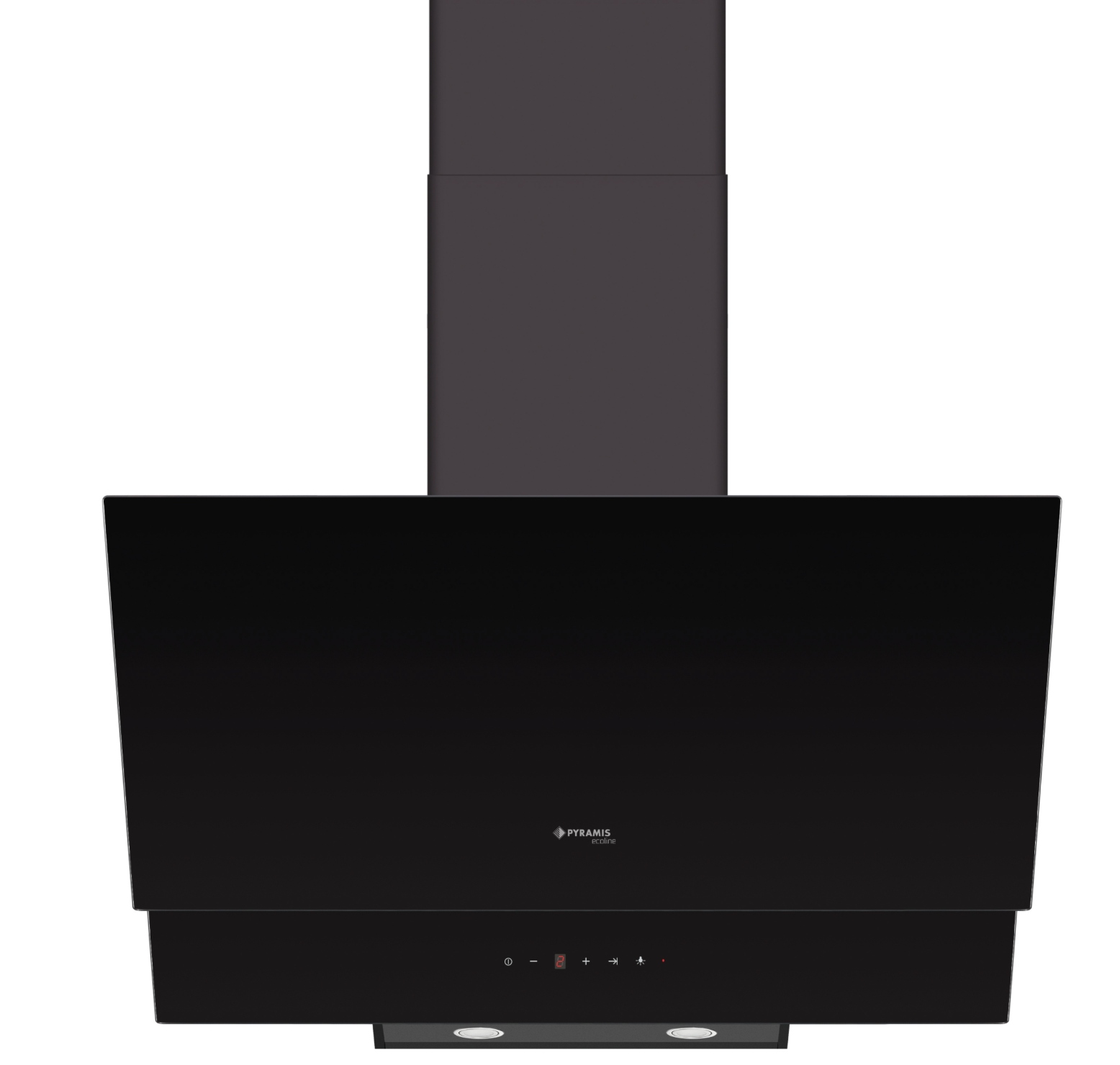 Okap Kuchenny Przyścienny Kominowy Skośny Czarny Szkło Livelo 60 cm Pyramis