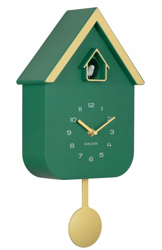 Zelený Klasický Moderní Hodinový Stroj S Kukačkou A Kyvadlem Karlsson KA6081GR