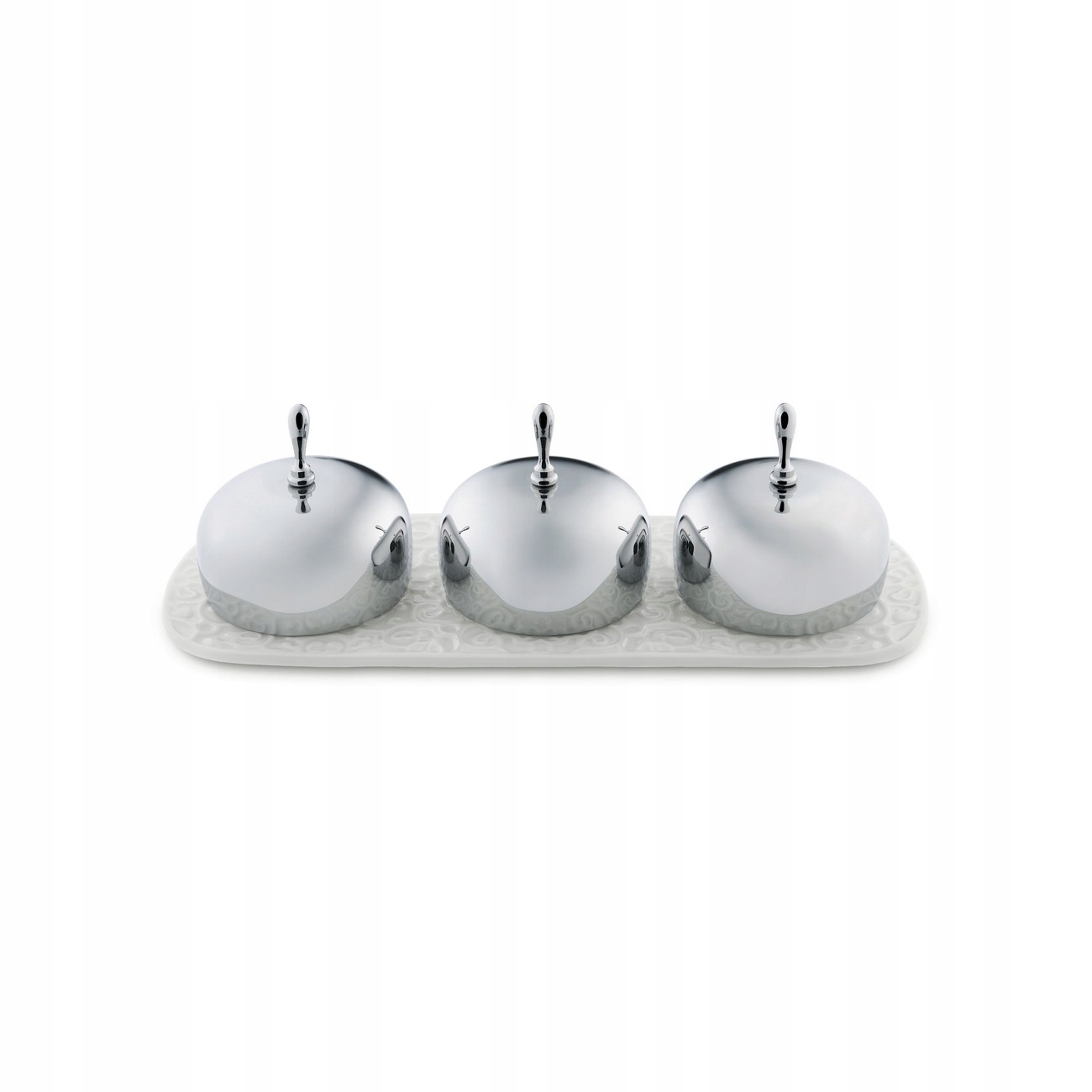 Trojitá nádoba na džem Dressed, oceľová, Alessi