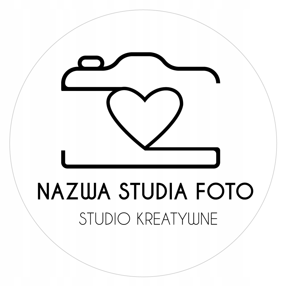 Naklejki do personalizacji Studio Fotograficzne Twoja Treść Logo 24 sztuki