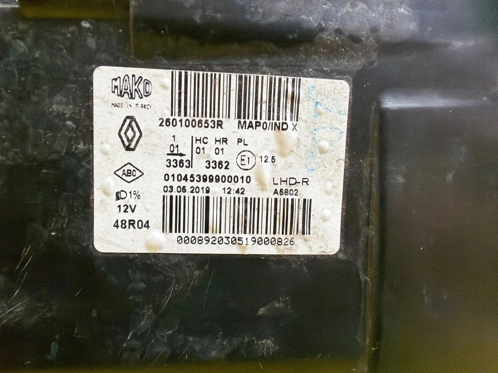 light right front Renault Clio 4 IV 2016- Lift 260100653R