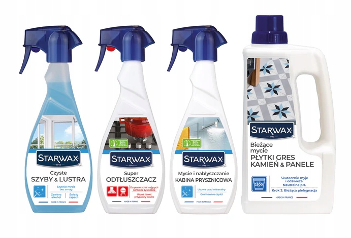 Levně Starwax Pro Čistý Domov 3x500 ml a 1x1L Kuchyně, Koupelna, Obývací Pokoj