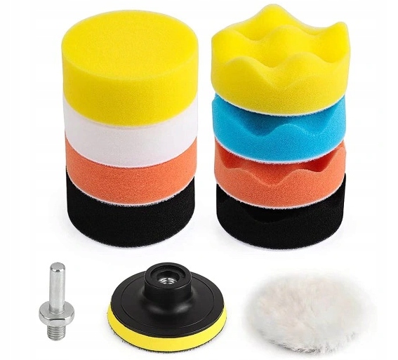 Zestaw Gąbek Polerskich Padów Na Wiertarkę 75MM