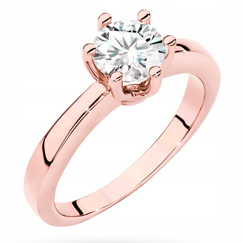 PIĘKNY ZŁOTY PIERŚCIONEK 585 z BRYLANTEM 0,70ct