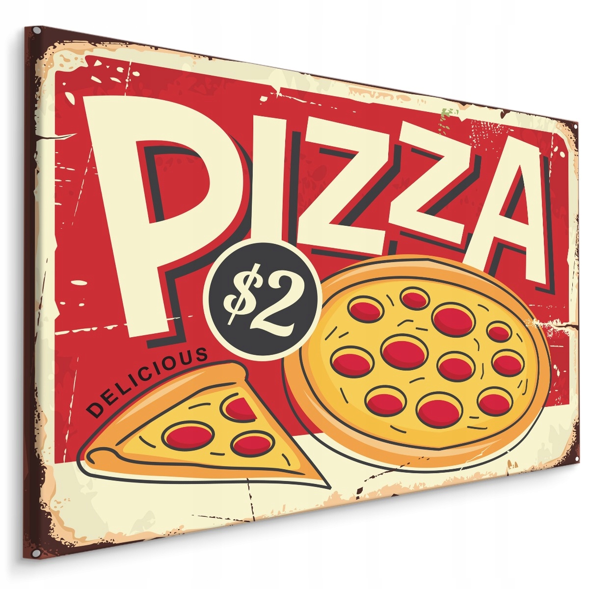 Obraz Canvas Pizza Typografie Vintage styl 90x60