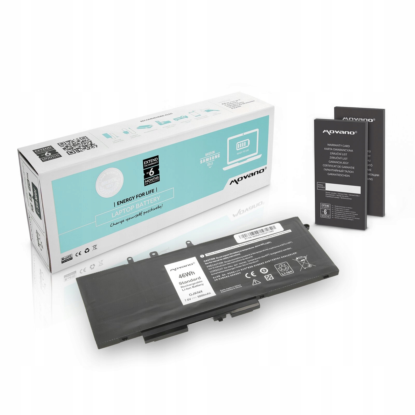 

Bateria Gjknx do Dell 7,6V 8200mAh 62Wh Li-ion
