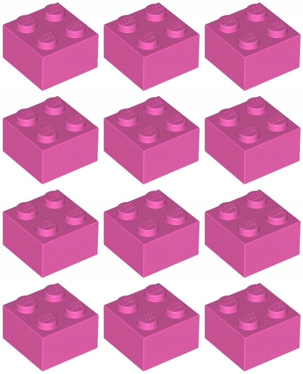 

Lego 3003 Klocek 2x2 różowy cie Nowy (15g) 12 szt.