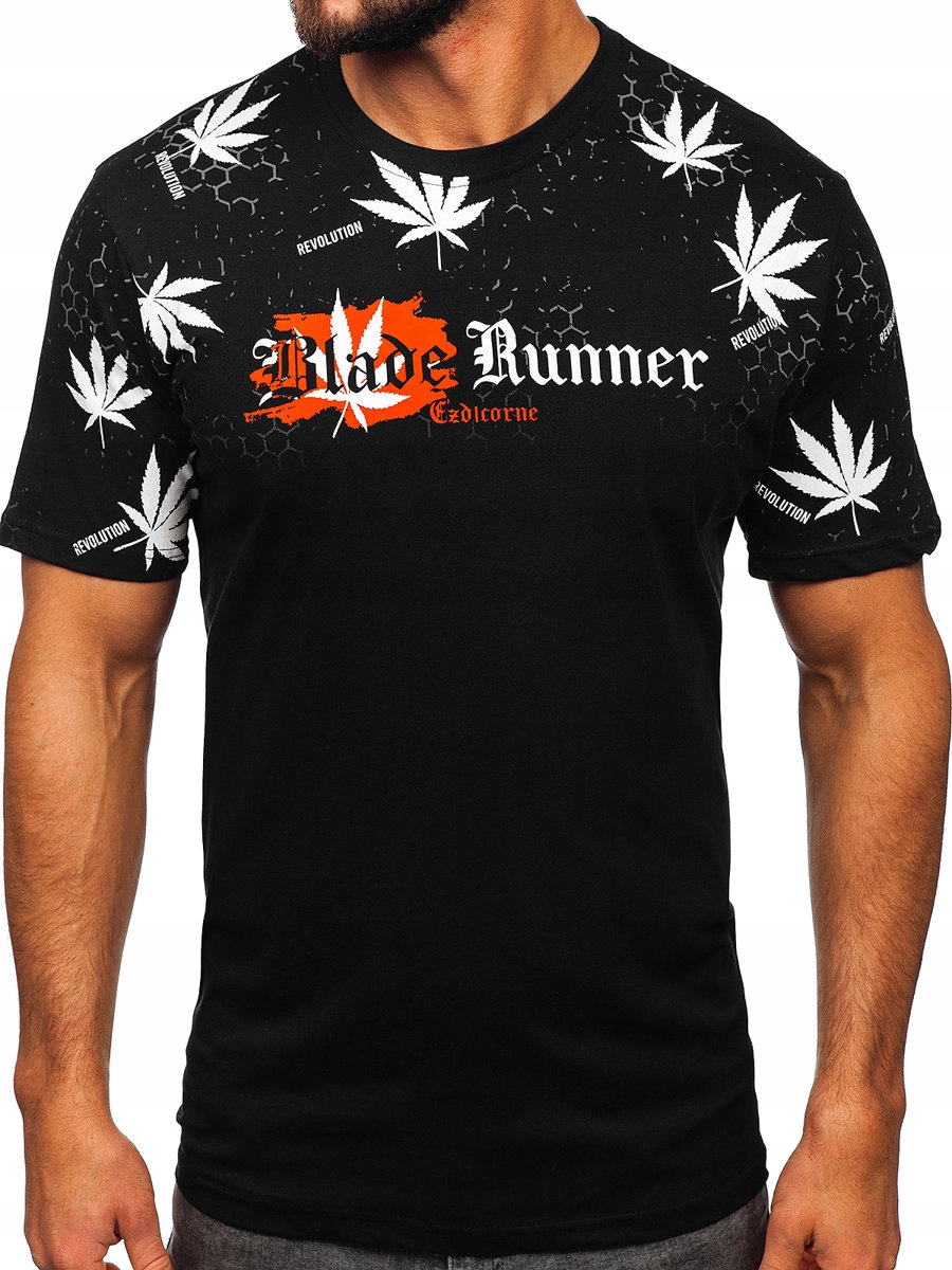 

T-shirt Koszulka Męska Czarna 14744 Rozmiar_m